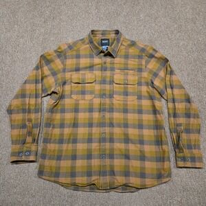 5.11 Tactical Lester Flannel Shirt Mens XL Yellow Gray Plaid Outdoor Workwear